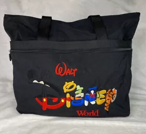 Walt Disney World Character Embroidered Tote Bag Mickey Mouse Winnie The Pooh - Picture 1 of 9