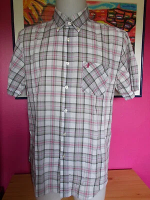 Chemise  manches courtes blanc rayé rose/gris MARLBORO CLASSICS XL 44 leger - Изображение 1 из 4