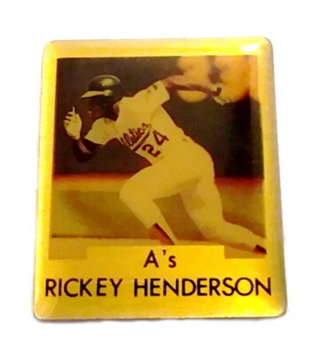Oakland A’s Pins Rickey Henderson Athletics Pin Vintage 1990 MLB Baseball Pin - Image 1 of 3