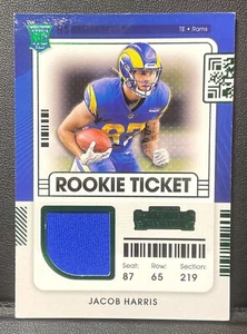 2021 Contenders Football Jacob Harris RC Rookie Ticket Patch #RTS-JHA Green Foil - Bild 1 von 2