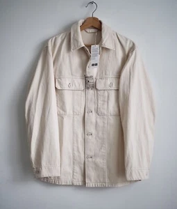 Lemaire Freizeit Uniqlo Damen Premium weiches Denim Shirt Jacke Größe Medium - Bild 1 von 7