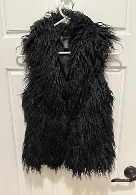 Colete INC International Concepts Feminino S Preto Pele Sintética, Forro - Imagem 1 de 4