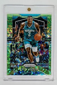 NEON GREEN DISCO #1/5 SSP 2019-20 PANINI PRIZM LARRY JOHNSON CHARLOTTE HORNETS 