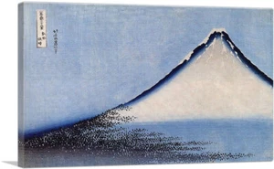 ARTCANVAS Blue Mount Fuji Canvas Art Print by Katsushika Hokusai - Picture 1 of 11