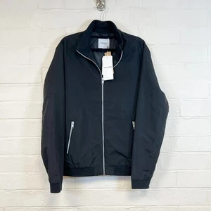 Jack & Jones Harrington Bomber Jack Black Zip Pockets Classic Size S - Picture 1 of 12