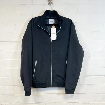 Jack & Jones Harrington Bomber Jack Black Zip Pockets Classic Size S - Image 1 of 4
