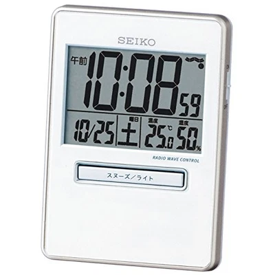 Seiko Clock Alarm Clock Traveler Radio Digital Calendar Temperature Humidity Dis - Image 1 of 4