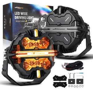 7inch LED Pod Lights Spot RGB DRL For 4WD UTV ATV Marine 270° Coverage White - Picture 1 of 19