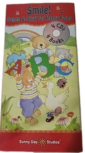 Sunny Day Studios Smile! Sing-Along Songs & Stories for Kids 4 Books + 4 CD’s - Foto 1 di 14