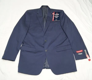chaps performance Blazer Herren 42 L Lang Navy Blau Stretch Anzug Jacke Neu - Bild 1 von 18