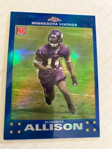 Minnesota vikings aundrae Allison 2007 topps chrome rookie refractor fb card see - Picture 1 of 2