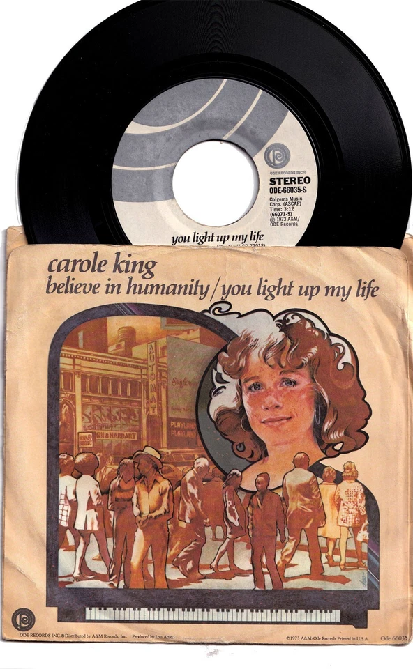 Carole King. You Light Up My Life/ Believe In Humanity 45rpm - Image 1 of 1
