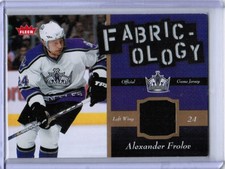 06/07 FLEER ALEXANDER FROLOV F-AF FABRIC-OLOGY JERSEY CARD LOS ANGELES KINGS