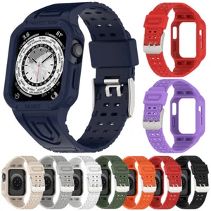 Strap+Case Watch Band For Apple Watch Series Ultra 8 7 6 5 4 3 SE 42/44/45/49mm - Picture 1 of 52