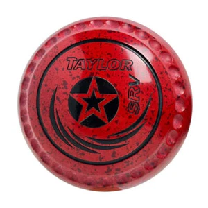 Taylor SRV Lawn Bowls Size 4 Heavy Gripped Red/Maroon - HAD6010A - Picture 1 of 3