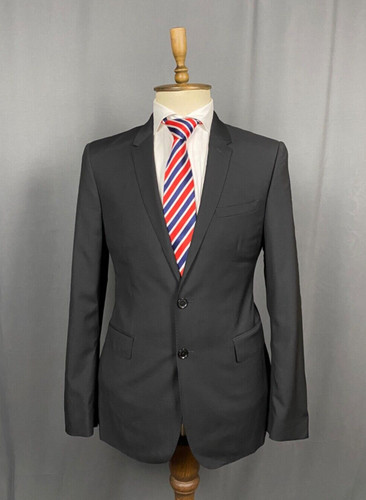 Come nuovo! Giacca cappotto sportivo blazer lana nero uomo slim fit Burberry taglia 50 R