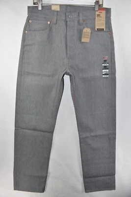 Nuevos Jeans Levi's 501 Rectos Gris Rígido Original Para Hombre Talla 33x34 Foto 1 de 4