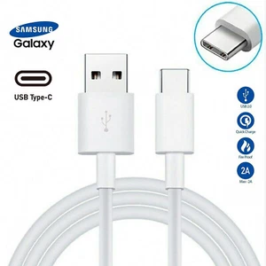 Fast Charger Type C USB Data Charging Cable For Samsung Galaxy PHONE Black/White - Picture 1 of 13