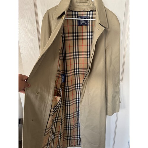 Vintage Burberrys London trench coat classico foderato a quadri soprabito beige RL 50 ep