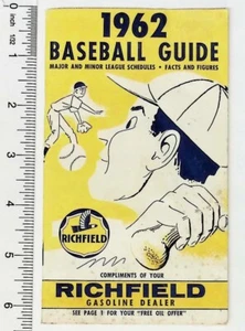 Guía de béisbol Richfiels 1962 distribuidor de gasolina Frank Robinson guía de bolsillo - Imagen 1 de 6