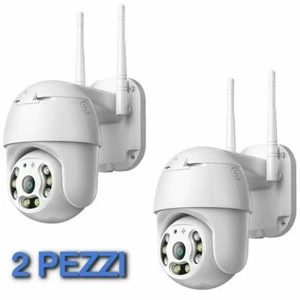 2X TELECAMERA IP CAM PTZ WIFI CAMERA DOME WIRELESS ESTERNO APP YOOSEE MICRO SD - Foto 1 di 6