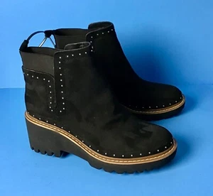 SCHWARZE MODISCHE ELEGANTE DAMENSCHUHE/STIEFEL GRÖSSE 7M - Bild 1 von 5