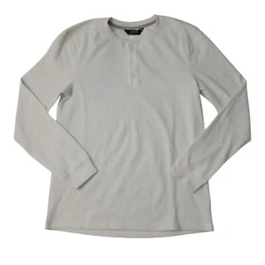 NWT Member's Mark Men's Waffle Knit Soft Thermal Henley Delicate Ivory Medium - Picture 1 of 2
