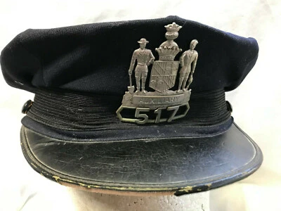 De colección Marca Balco Policía Auxiliar Insignia Prendedor Sombrero Gorra #517 Azul Lana Foto 1 de 4