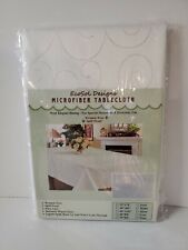 EcoSol Designs Microfiber Tablecloth, white Wrinkle-Free, Stain Resistant, 60x84