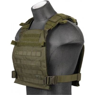 Chaleco táctico ligero Lancer Tactical Nylon QR verde OD Foto 1 de 4