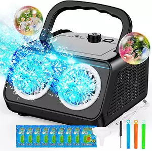 Automatic Bubble Machine with Dual Fans – 20,000+ Bubbles/Min – USB/Battery Oper - Picture 1 of 9