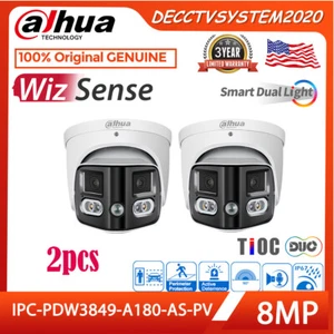 Cámara IP panorámica SMD4.0 2 PIEZAS alhua 180 4K IPC-PDW3849-A180-AS-PV 8 MP TiOC2.0 - Imagen 1 de 22