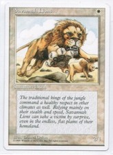 MAGIC the GATHERING---"Savannah Lions"---4th EDITION (MTG-85-1)
