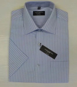 Russell Collection Long Sleeve Blue Shirt Small / 37/38cm (942M) - Pack of 2 - Picture 1 of 2