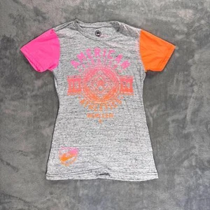 American Fighter Damen T-Shirt L rosa orange grau Leichtathletik MMA Tee - Bild 1 von 5