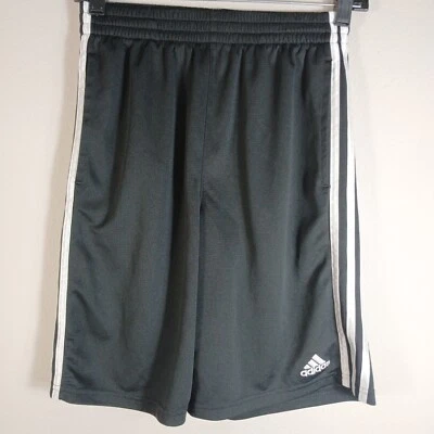 Boys Black And White Adidas Shorts Large (14/16) Youth SA26 - Image 1 of 4