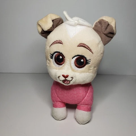 Disney Puppy Dog Pals Formal Keia Stuffed Toy Beans Plush 4.5" Tall Pink Shirt Cover