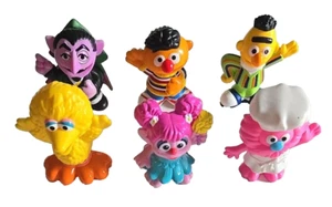 Hasbro Sesame Street 6 Figures 2018 Workshop Bert Ernie Count 8" Cake Toppers - Picture 1 of 4