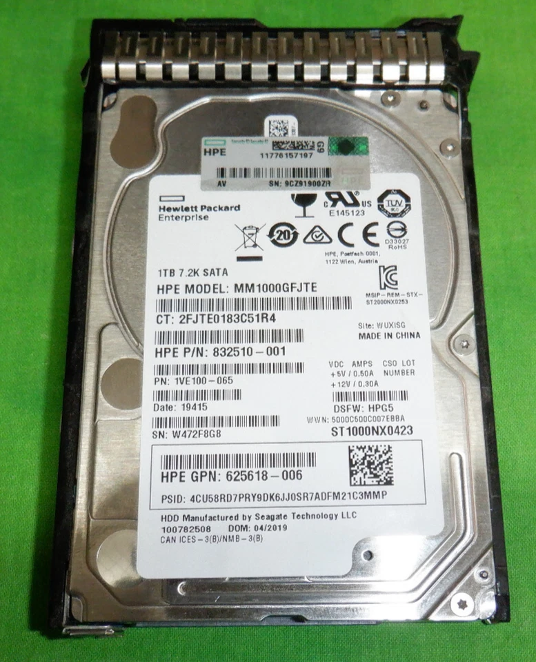 HP 1.TB 2.5" 7.2K SATA HDD 656108-001 832510-001 MM1000GFJTE - Image 1 of 3