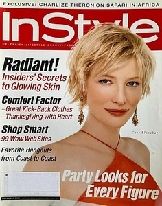 CATE BLANCHETT November 2001 In Style Magazine CHARLIZE THERON / MARC JACOBS - Picture 1 of 5