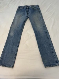 Vintage Levis 501 Jeans Mens 33x36 Light Wash Button Fly Classic 90's - Picture 1 of 24
