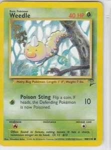 M) Pokemon Nintendo GAMEFREAK Collector Trading Card Weedle 100/130 40HP - Foto 1 di 2