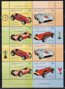 Hoja Argentina Como Nueva - Coches de Carreras 2001 - Imagen 1 de 1