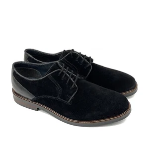 Alfani Phillip Oxford Zapatos Negro Gamuza Cuero Con Cordones 7 M Vestido Informal Nuevo - Imagen 1 de 7