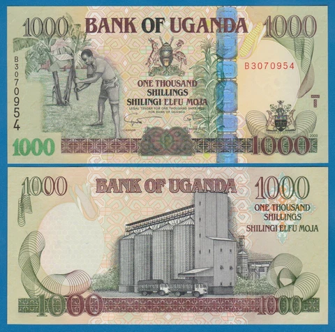 Uganda 1000 Shillings P 43d 2009 UNC  P 43 d Cover