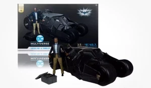 Figura Vehículo Etiqueta Dorada DC Multiverse Lucius Fox & Tumbler Dark Knight Rises - Imagen 1 de 6