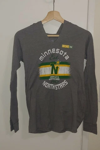 Minnesota North Stars Women's NHL Brand CCM Pro Hockey Sweatshirt Hoodie S Gray Cover