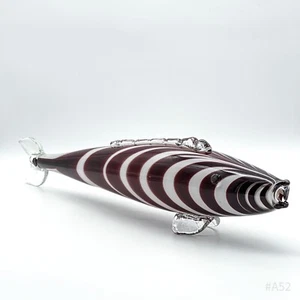 Vintage Glasfisch,Pesce IN Vetro,Bomboniera Vetro Fatto a Mano - Rosso & Bianco - Bild 1 von 12