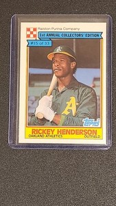 1984 Topps Ralston Purina - #15 Rickey Henderson