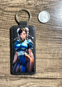 CHUN LI grandes etiquetas de cuero brillante, llavero, accesorios regalo - Imagen 1 de 2